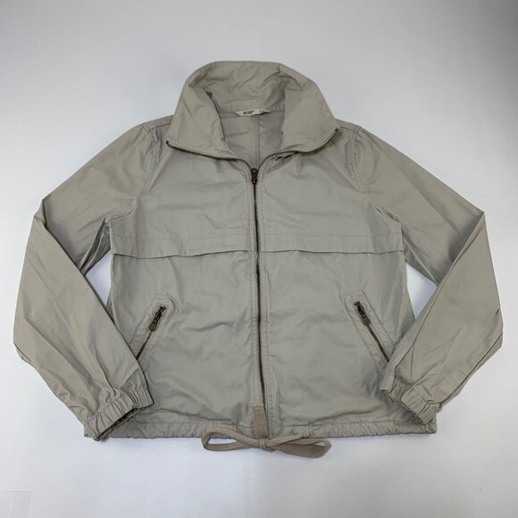 Old Navy Tan Canvas Zip Front Bomber Jacket M - Picture 1 of 6